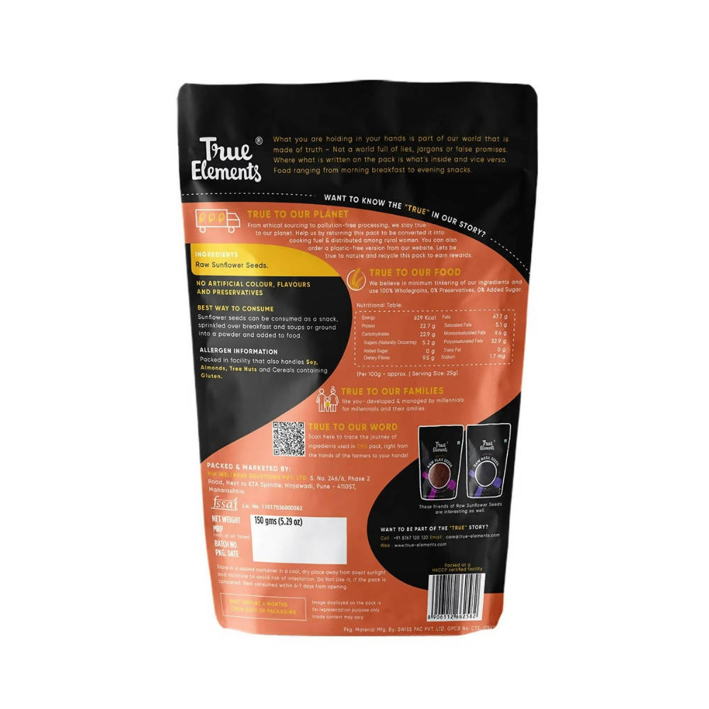 True Elements Raw Sunflower Seeds | Grocsy