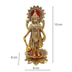 Kridaykraft Gold-Polished Narayan/Vishnu Standing On Lotus Metal Statue | Grocsy