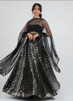 Lehenga Mart Designer Wedding Lehenga Choli For Women - Black | Grocsy