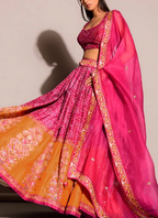 Lehenga Mart Designer Wedding Lehenga Choli For Women - Pink | Grocsy