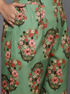 Ahalyaa Women's Traditional wear Kurta Set - Green | Grocsy