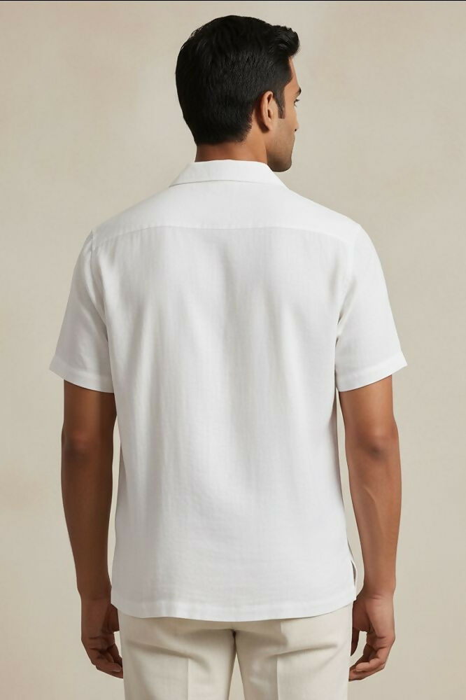 Terra — White Linen Shirt by Hilo Design | Grocsy