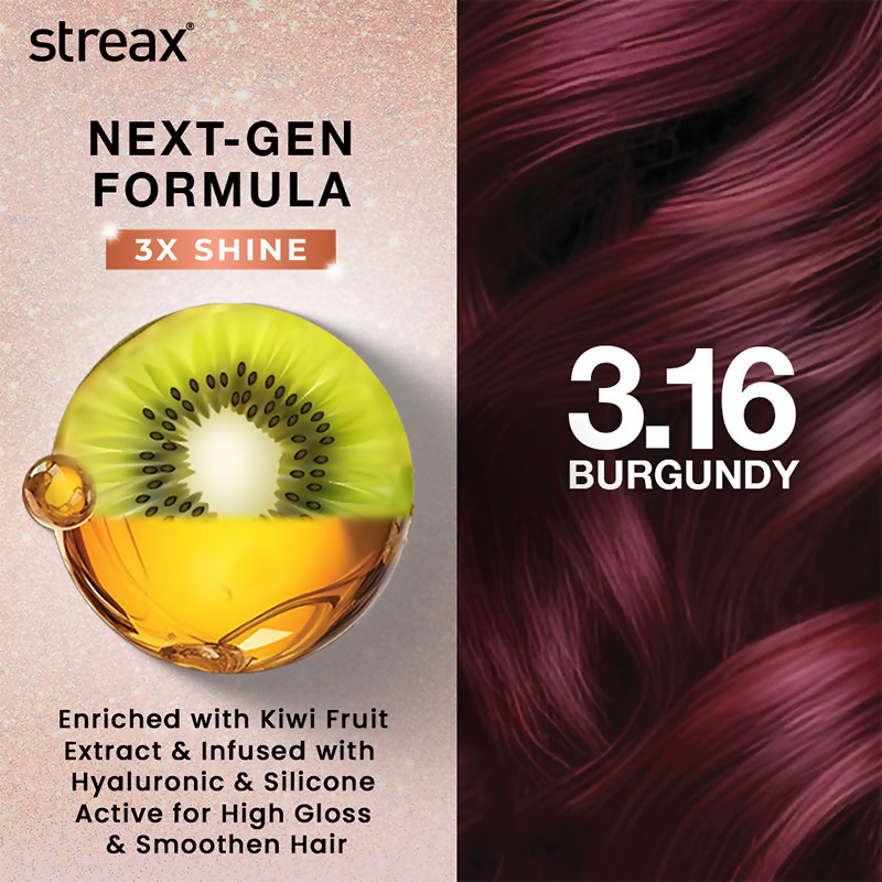 Streax Gel No Ammonia 100% Grey Coverage Hair Color - Burgundy | Grocsy