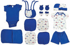 My Tiny Wear Full Sleeves New Born Baby Gift Set - Greyish Blue | Grocsy
