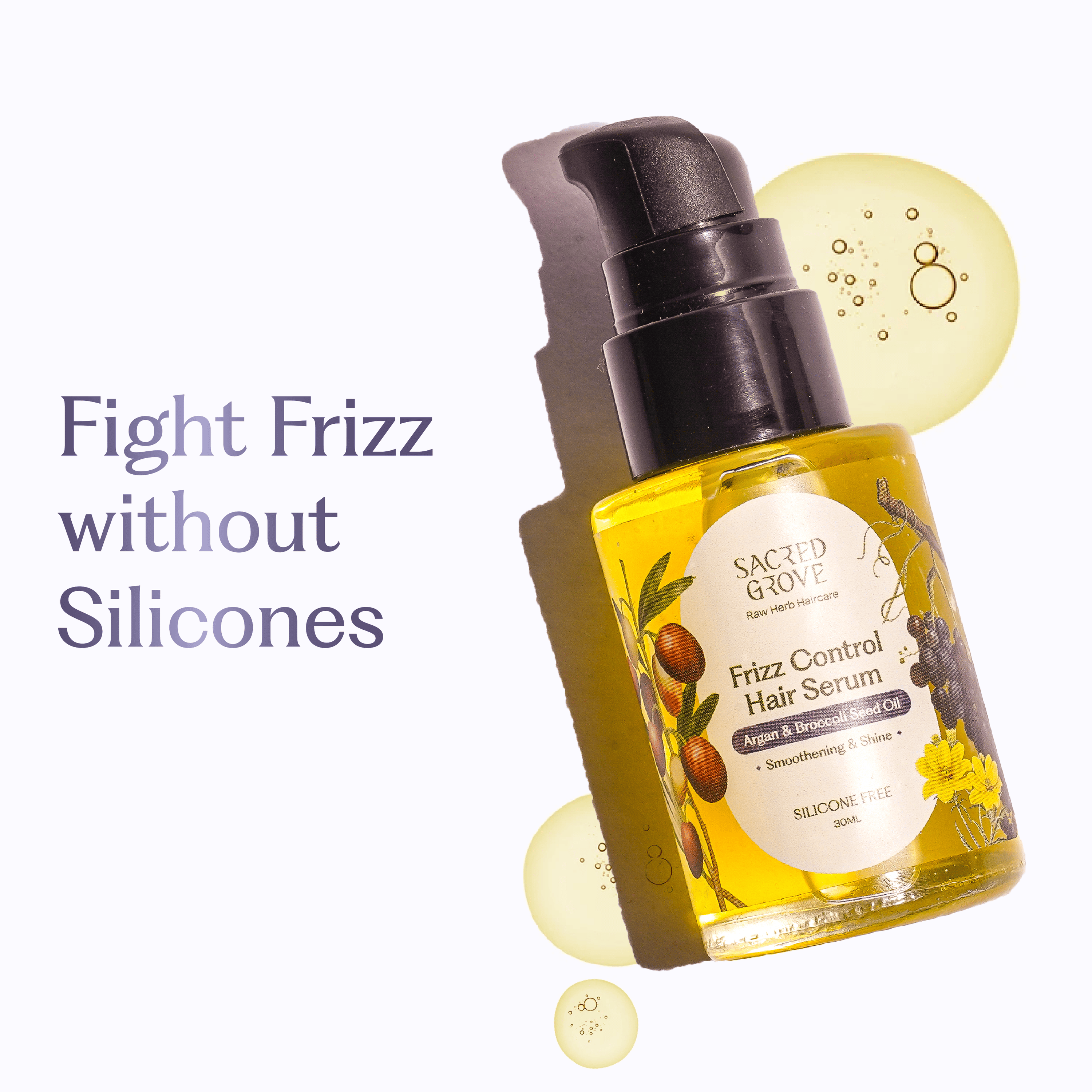 Sacred Grove Argan & Broccoli Seed Frizz Control Serum | Grocsy