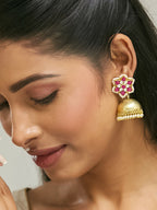 Nuyug 22k Gold-Plated Jhumkas | Grocsy