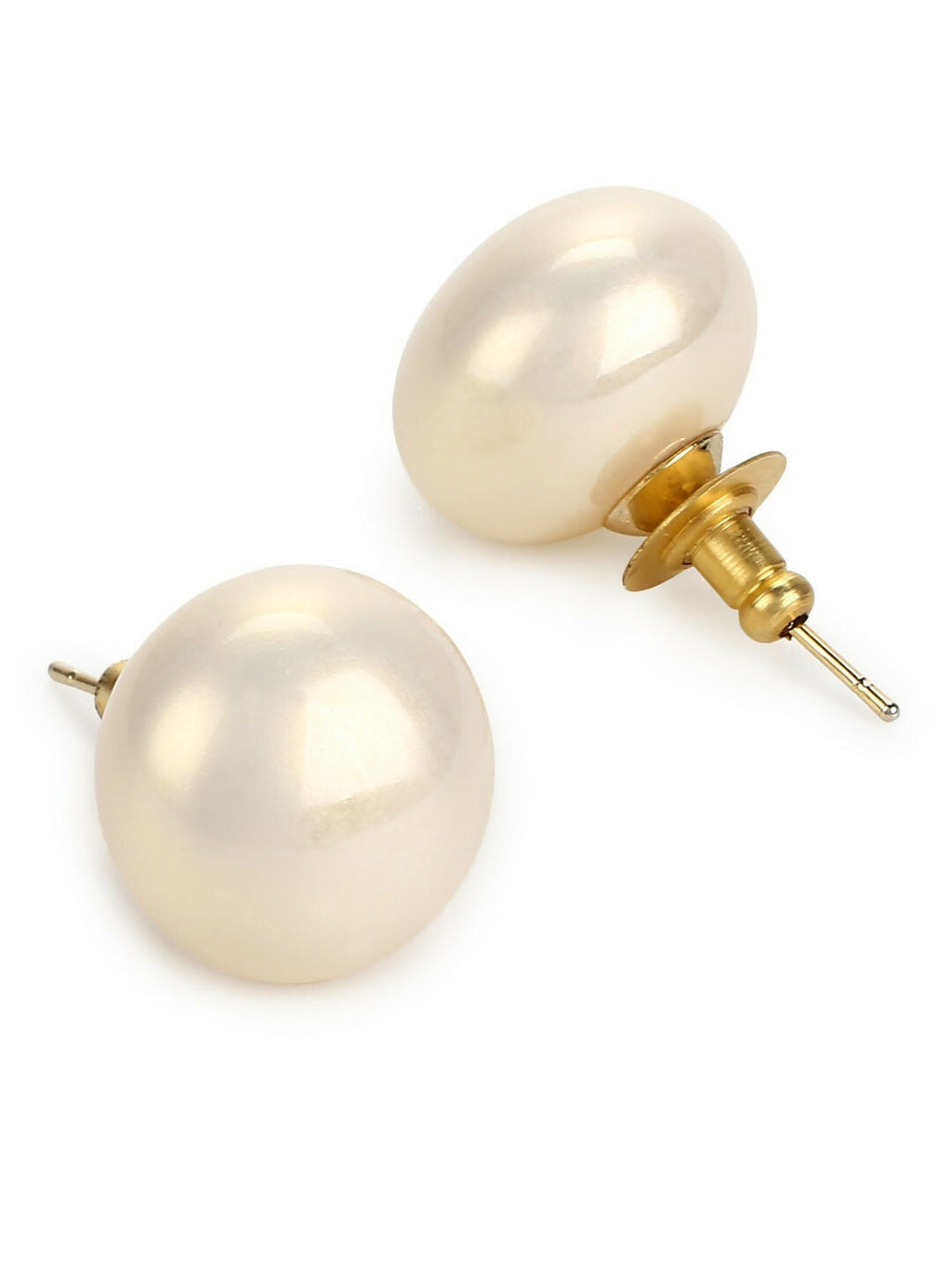 Cream Studs (16mm)- Ruby Raang | Grocsy
