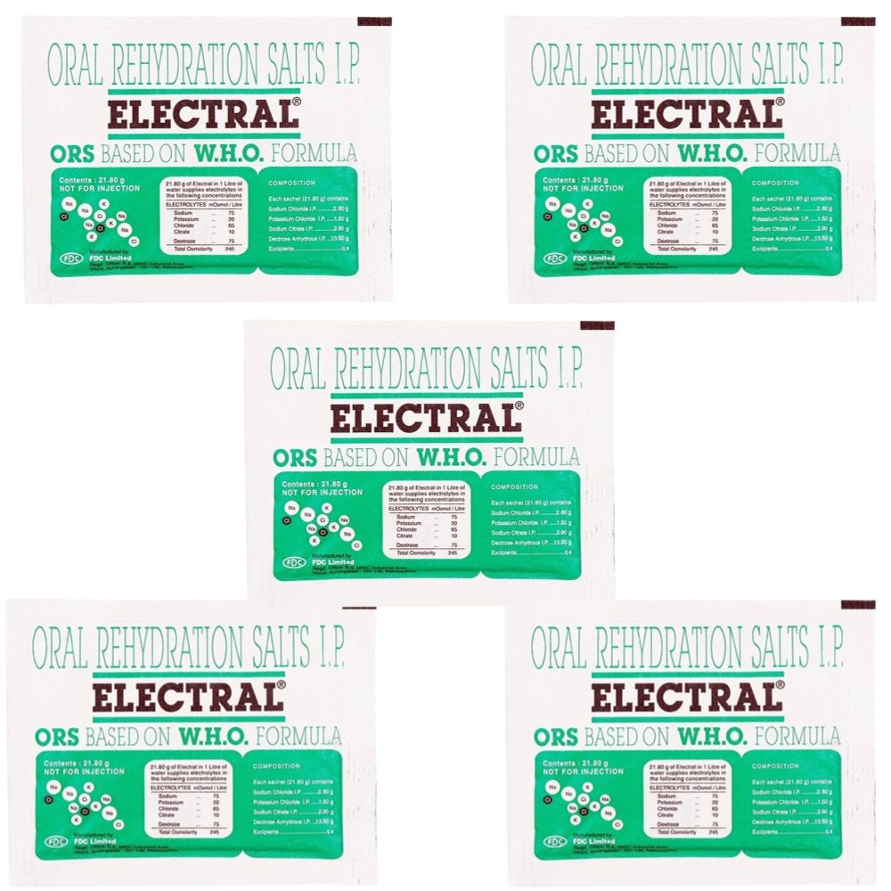 Electral Powder | Electral Oral Rehydration ORS Based on W.H.O Formula | Restore Body Fluids & Electrolytes Relieve from Dehydration, Fatigue & Weakness | Grocsy