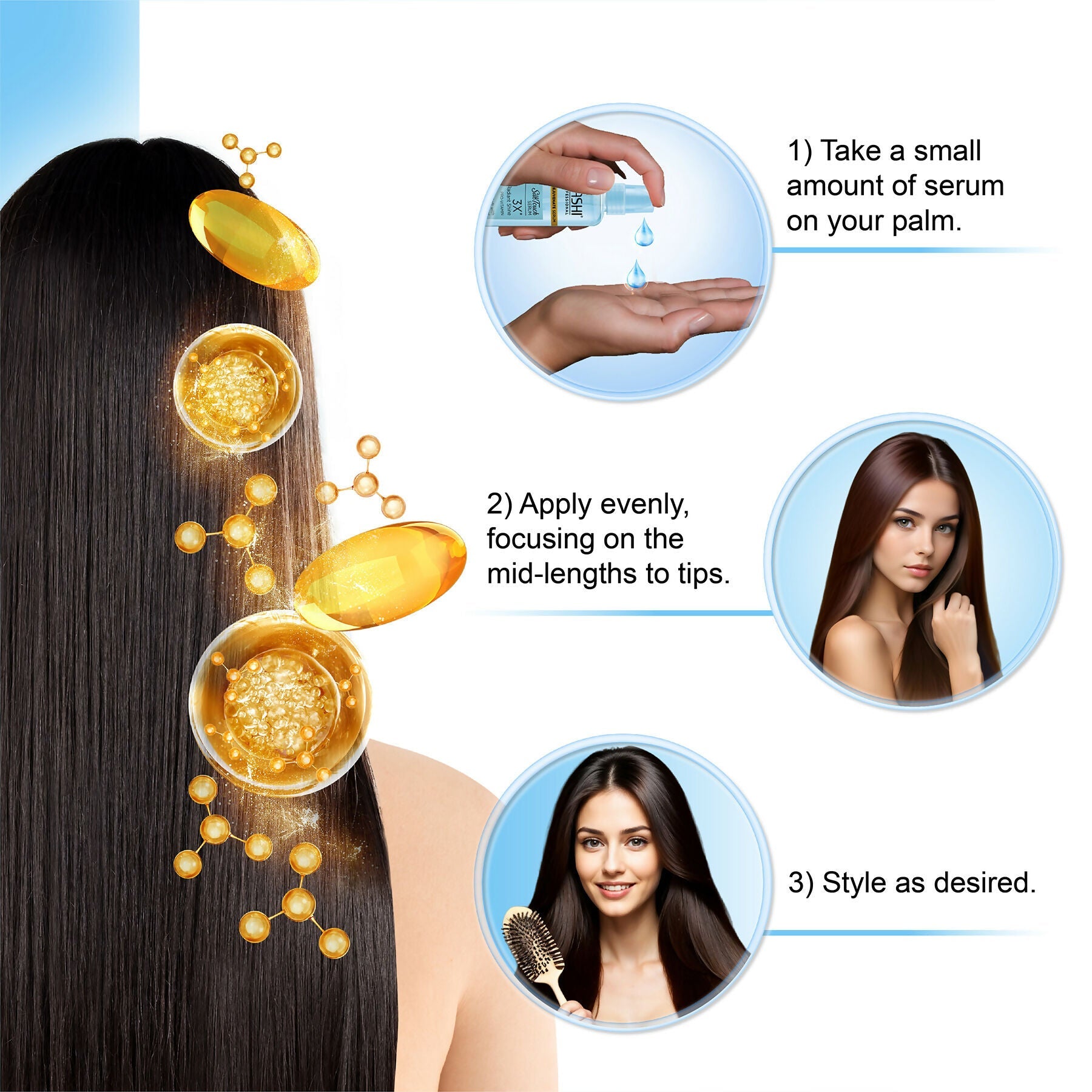 Nashi EverSilk Pro Vitamin Hair Serum for Women & Men | Grocsy