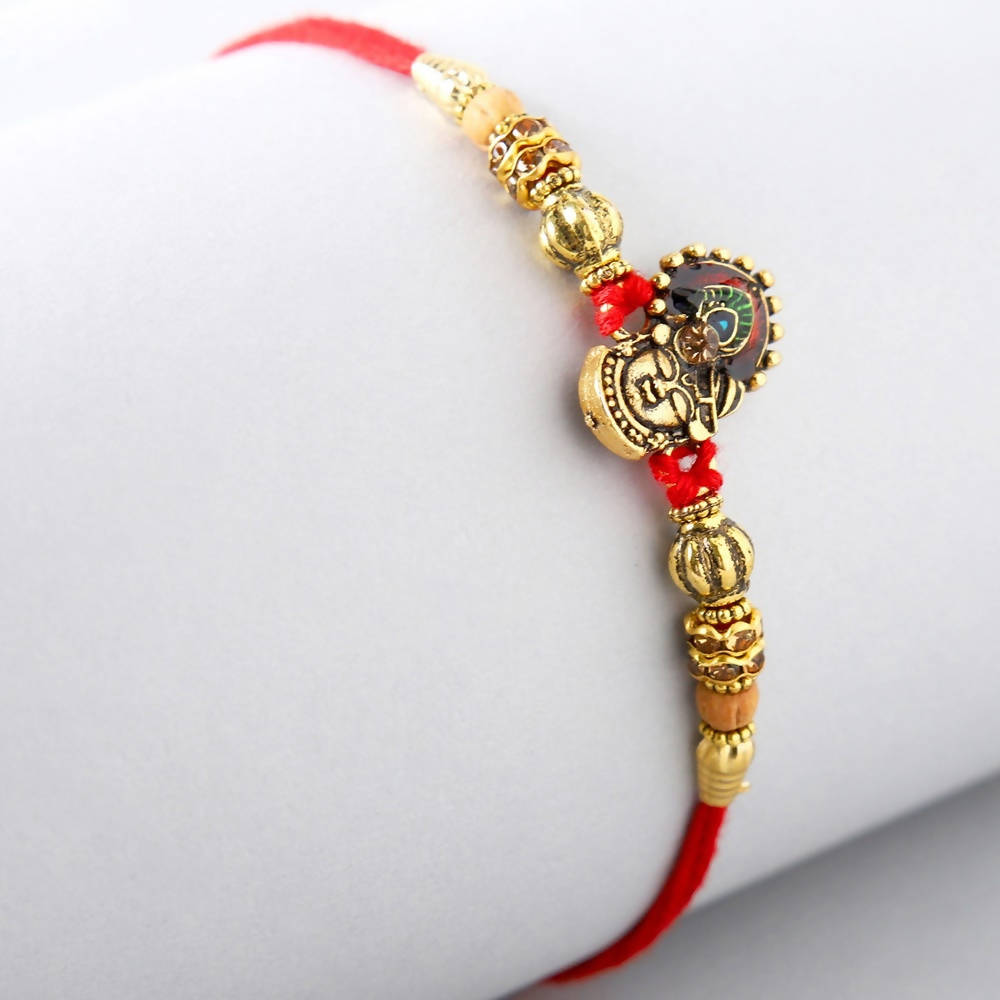 Serene Lord Krishna Rakhi & Cashew Jar | Grocsy