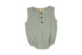 Sunshine Baby Cute Organic Muslin Cotton Sleeveless Rompers For Babies - Greenish Grey | Grocsy