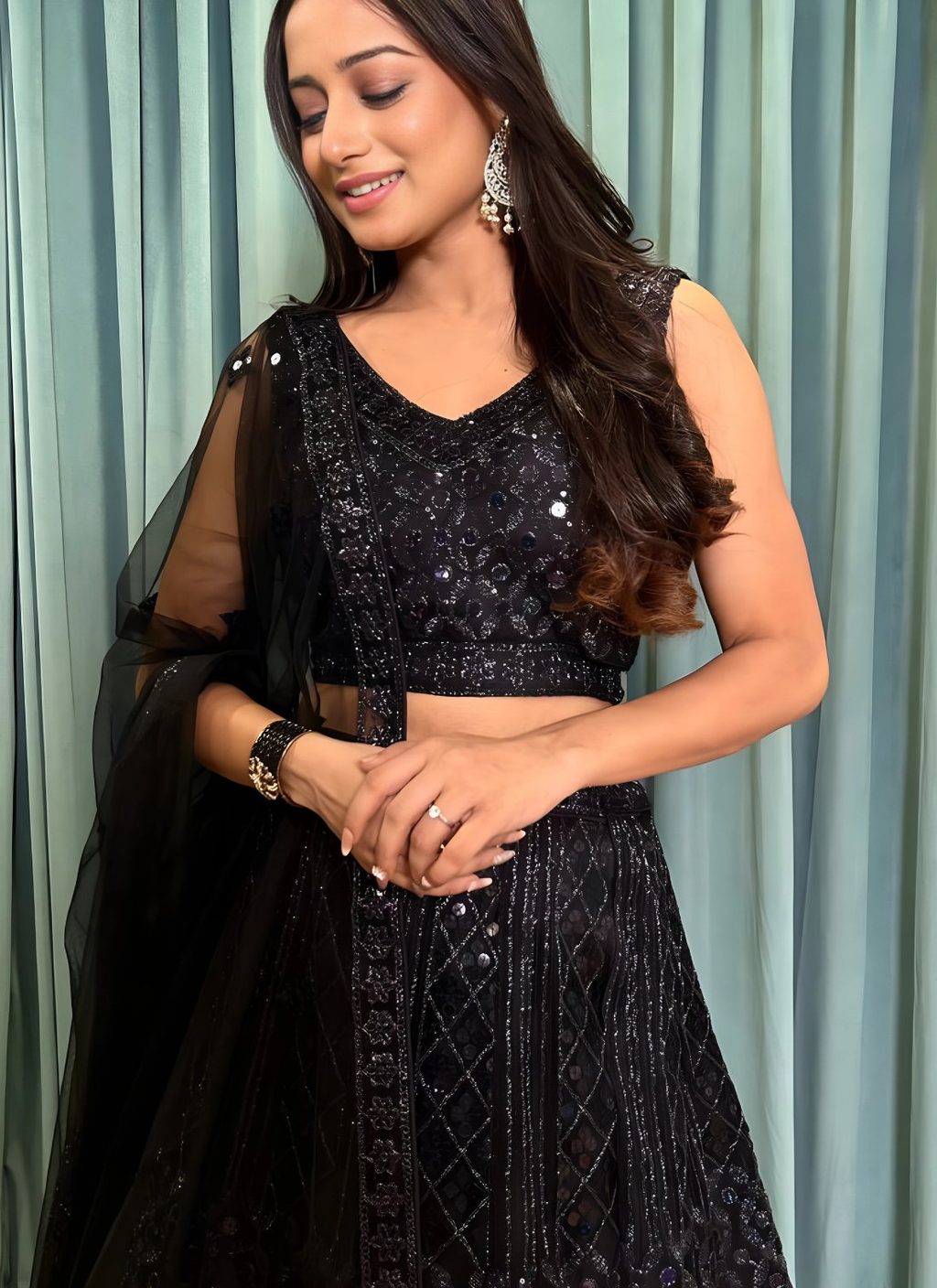 Lehenga Mart Designer Wedding Lehenga Choli For Women - Black | Grocsy