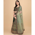 Lehenga Mart Designer Wedding Lehenga Choli For Women - Green | Grocsy