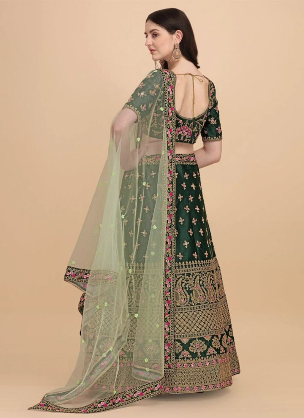 Lehenga Mart Designer Wedding Lehenga Choli For Women - Green | Grocsy