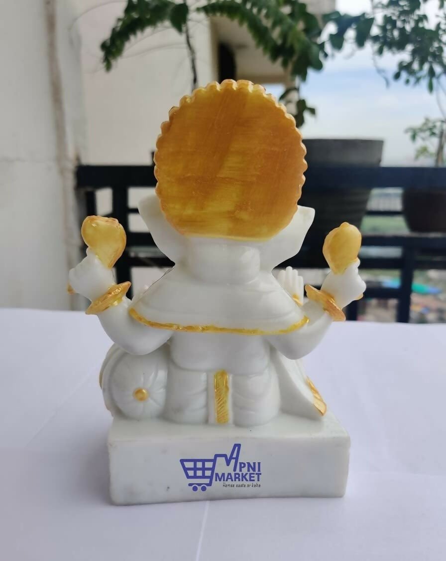 Apnimarket Marble Dust Ganesh Idol | Grocsy