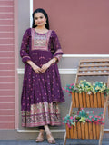 Teeya Creation Olive Color Faux Georgette Heavy Embroidery Work Fully Stitched Sharara Suit | Grocsy