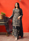 Teeya Creation Black Color Faux Georgette Embroidery Work Fully Stitched Salwar Suit | Grocsy