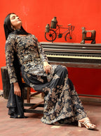 Teeya Creation Black Color Faux Georgette Embroidery Work Fully Stitched Salwar Suit | Grocsy