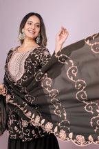 Teeya Creation Black Color Faux Georgette Embroidery Work Fully Stitched Salwar Suit | Grocsy