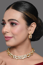 Peryl Women Kundan Necklace With Earrings(2 Pc Set) - Noz2Toz