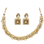 Peryl Women Kundan Necklace With Earrings(2 Pc Set) - Swadesiicart