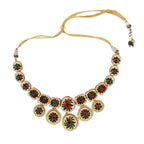 Peryl Women's Kundan Inspired Necklace With Earrings - Swadesiicart