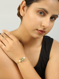 Peryl Women's Handcrafted Kundan Studded Bracelet With Pearls - Noz2Toz
