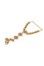 Peryl Women's Gold Tone Kundan Haathphool With Pearls - Swadesiicart