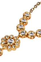 Peryl Women's Handcrafted Floral Kundan Hathphool - Swadesiicart