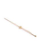 Peryl Women's Green White Gold Tone Kundan Bracelet - Swadesiicart