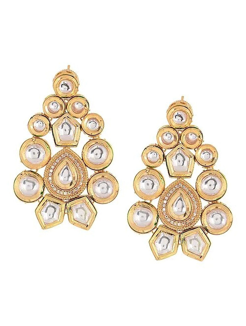 Peryl Women's Handcrafted Royal Kundan Necklace Set - Swadesiicart
