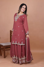 Lehenga Mart Designer Salwar Suit For Women or Girls - Rust | Grocsy