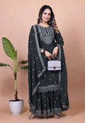 Lehenga Mart Designer Sharara Suit for women - Black | Grocsy