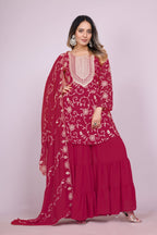 Lehenga Mart Designer Sharara Suit for women - Pink | Grocsy
