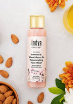 Indya Almond & Wheat Germ Oil Rejuvenating Face Wash | Grocsy