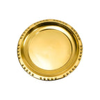 Spillbox Gold-Toned Brass Plain Dotted Thali Pooja Essential | Grocsy