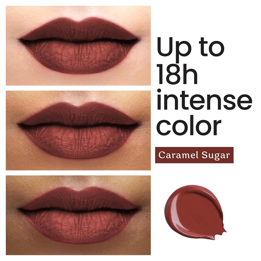 Color Cupid Matte Intense Color 18-Hour Stay Liquid Lipstick - Caramel Sugar | Grocsy