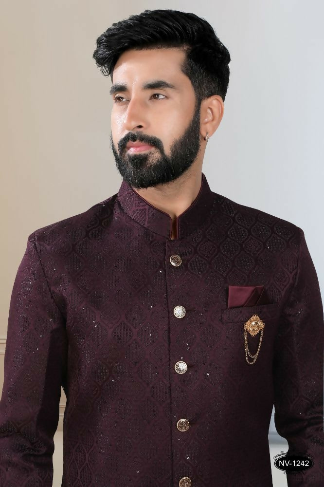 Joban Fashion Men's Wine TR Kurta with Pyjama | Grocsy