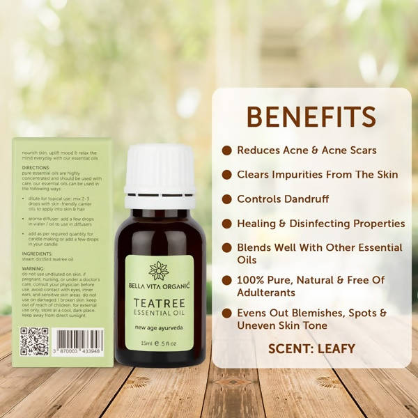 Bella Vita Organic Tea Tree Essential Oil | Grocsy
