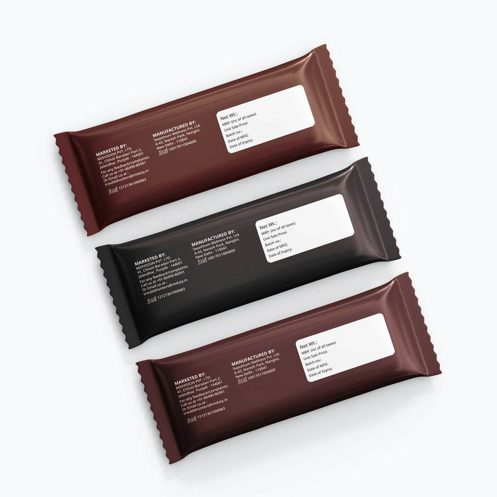 Miduty by Palak Notes Protein Bars Combo (Belgium Chocolate, Arabica Coffee and Cranberry) | Grocsy