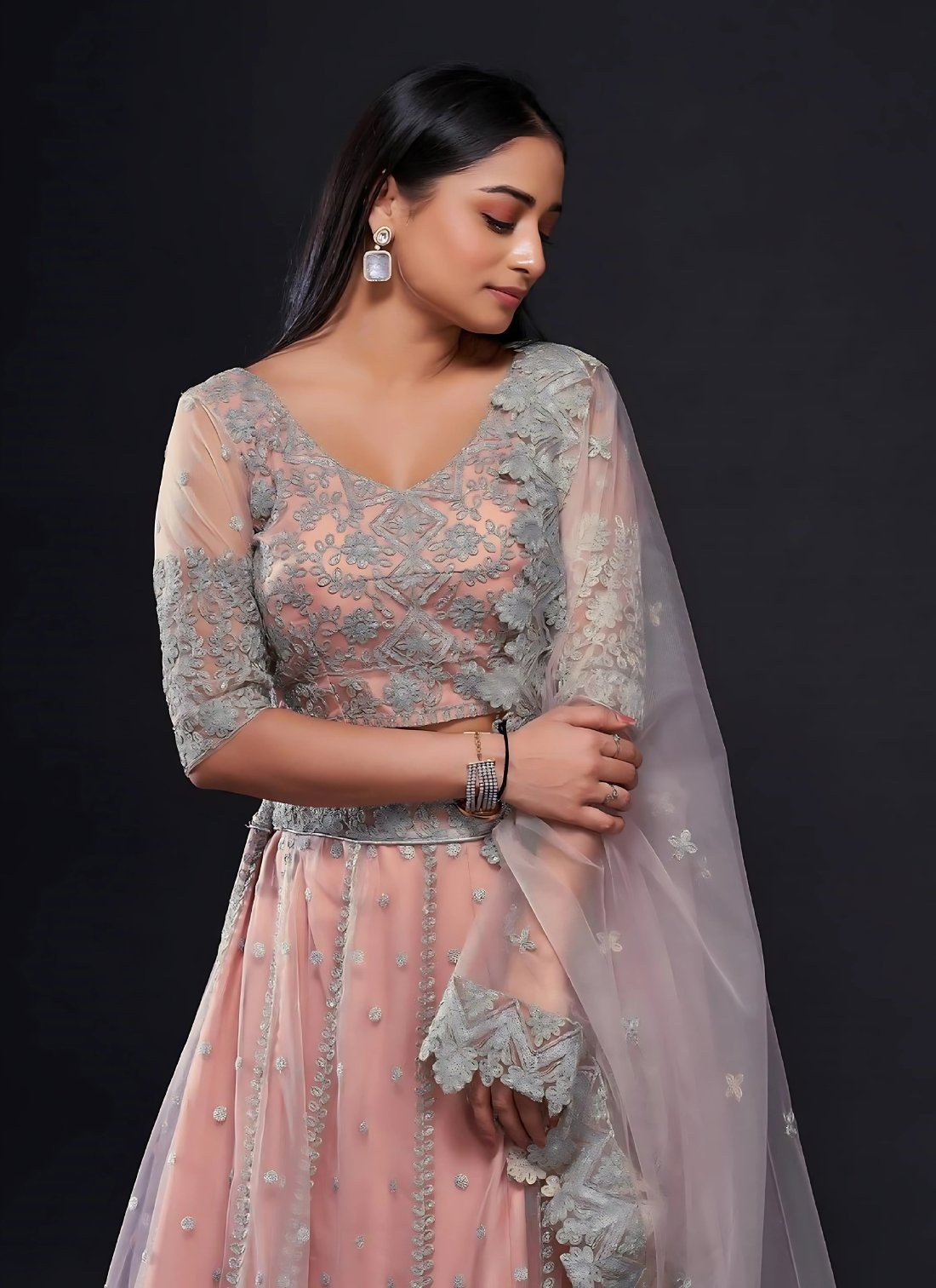 Lehenga Mart Designer Wedding Lehenga Choli For Women - Light Pink | Grocsy