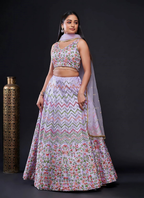 Lehenga Mart Designer Wedding Lehenga Choli For Women - Lavender | Grocsy