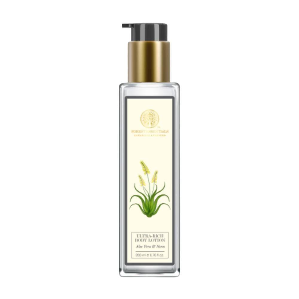 Forest Essentials Aloe Vera & Neem Ultra-Rich Body Lotion | Grocsy