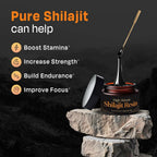 Auric Lab-Certified High-Altitude SJ Resin | 75% Fulvic Acid + Humic Acid | 80+ Trace Minerals with Real Brass Spoon Included | Grocsy