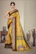 PR Fashion Multi Heavy Rich Cotton Silk Digital Print & Jacquard Saree | Grocsy
