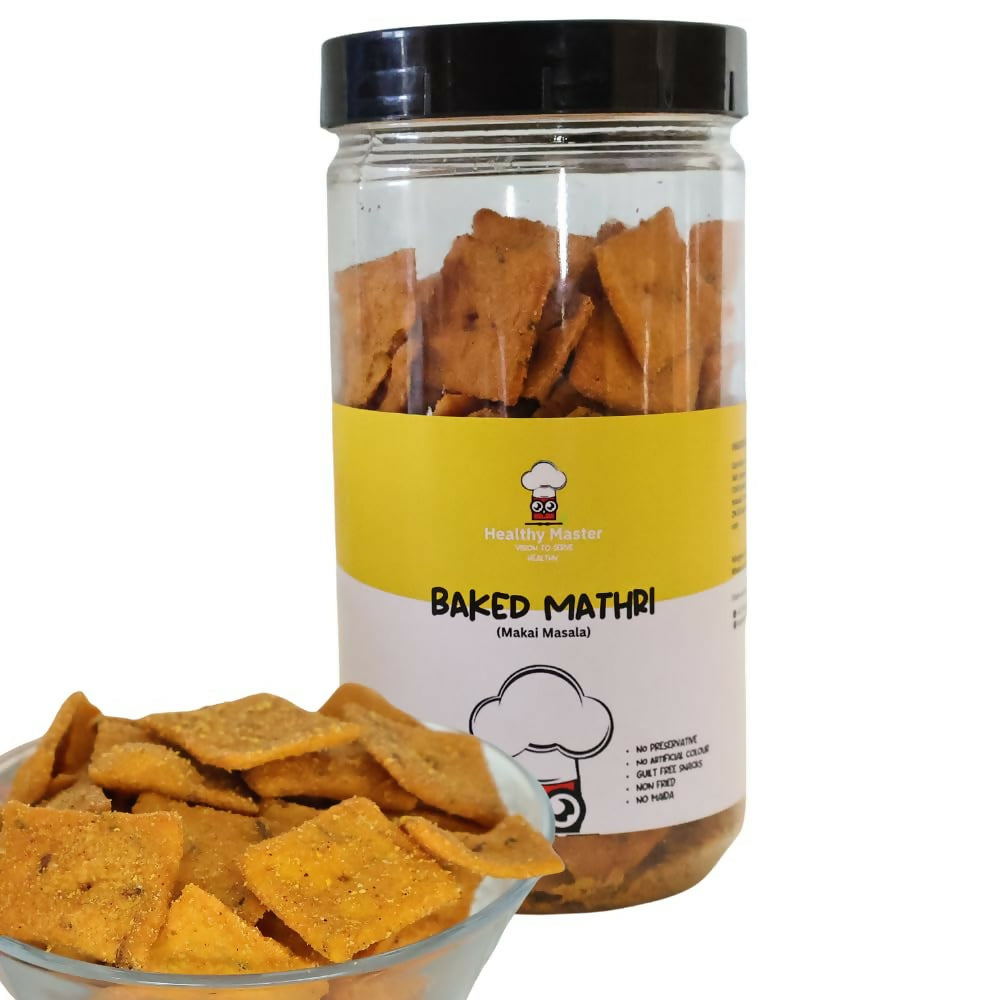 Healthy Master Baked Makai Masala Mathri Healthy Namkeen Snacks | Grocsy