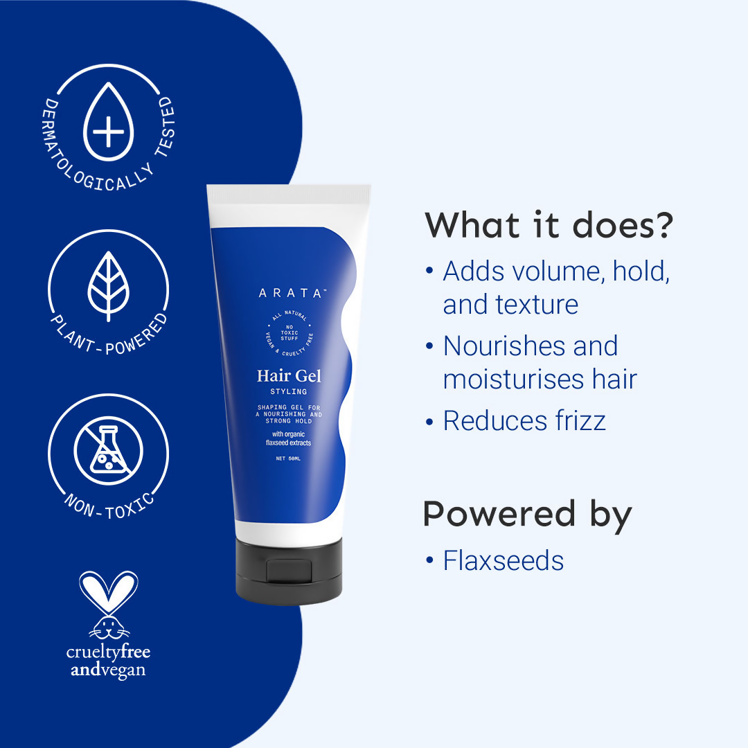 Arata Styling Hair Gel For Strong Hold & Definition Adds Texture & Control | Grocsy