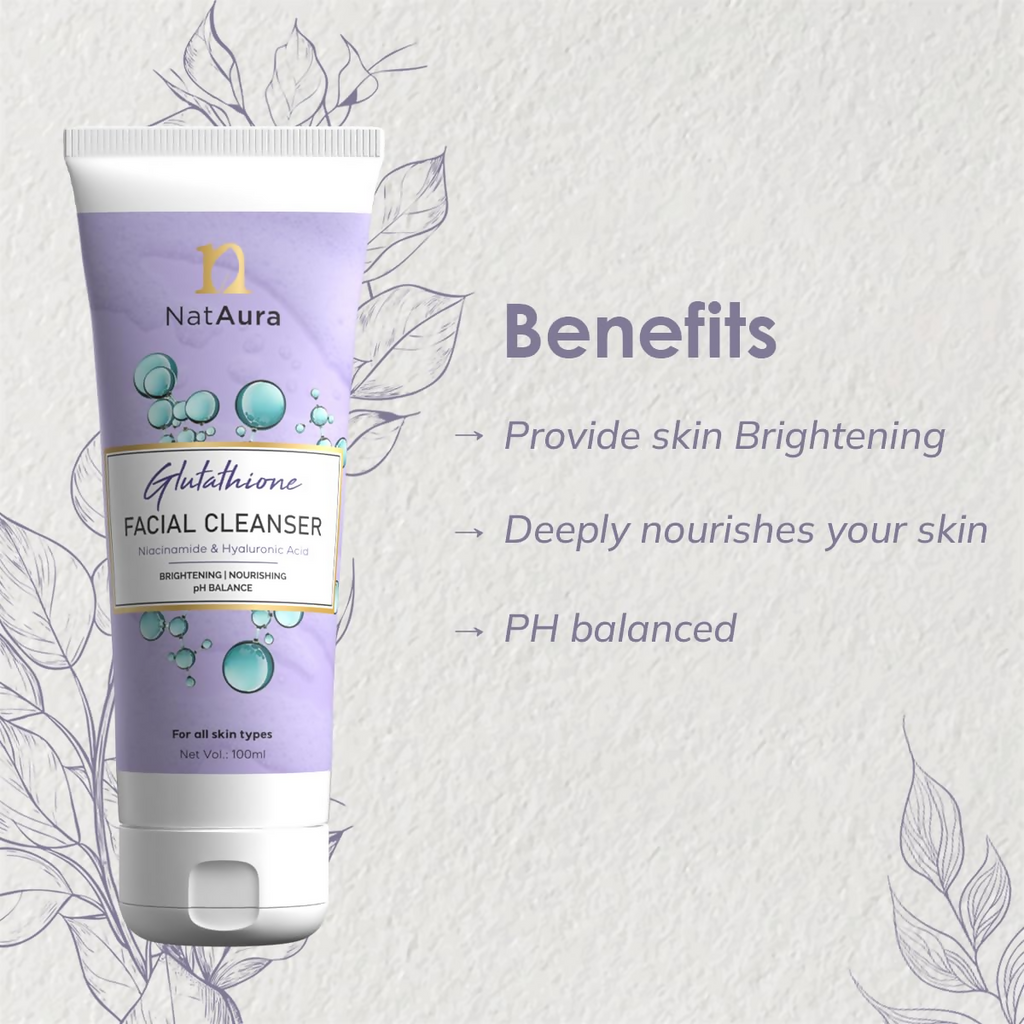 NatAura Glutathione Facial Cleanser | Grocsy