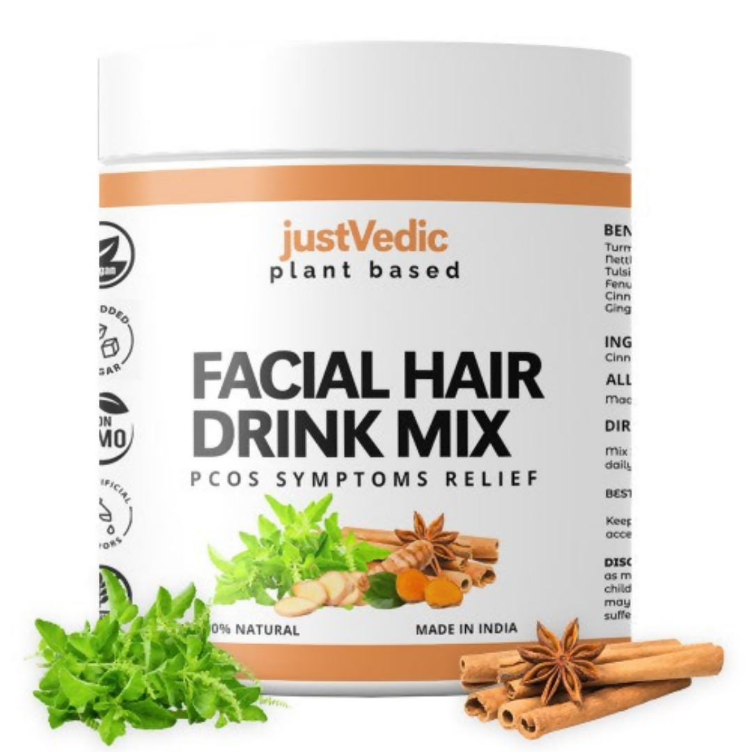 Just Vedic Facial Hair Drink Mix | Grocsy