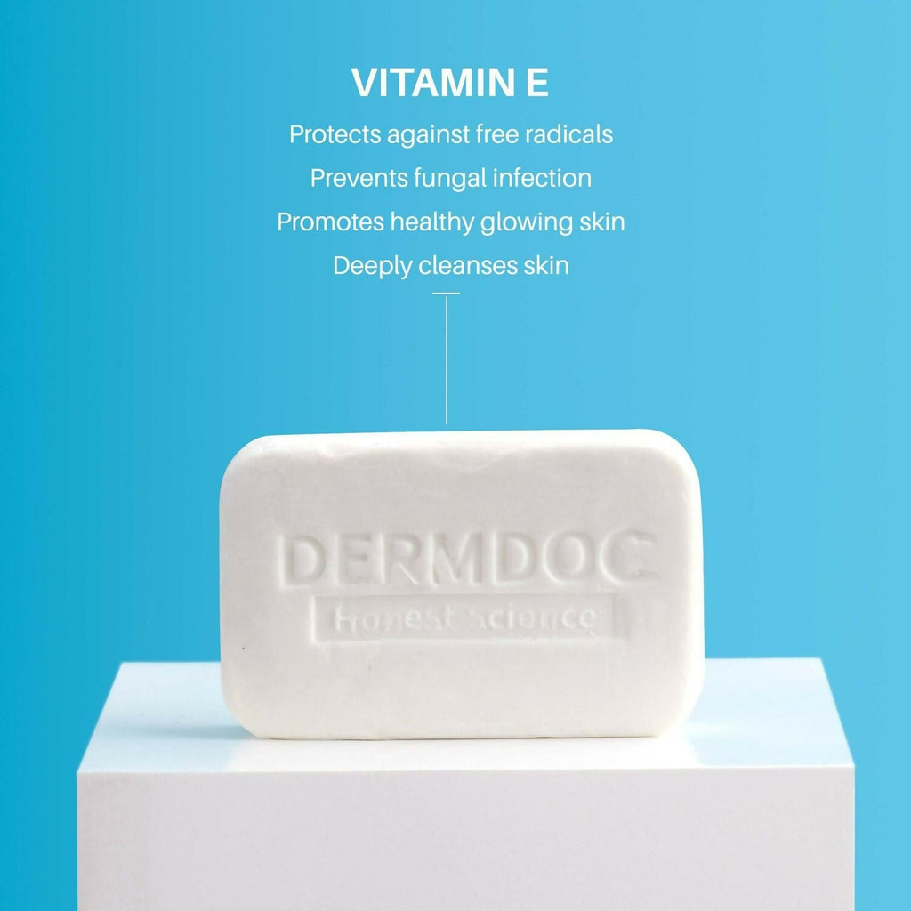 DermDoc 0.5% Vitamin E Cleansing Bar For Moisturized Skin,Deeply Cleanses & Nourishes Skin, All skin Types | Grocsy